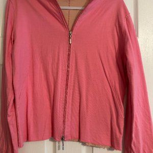 Long sleeve zip-front top